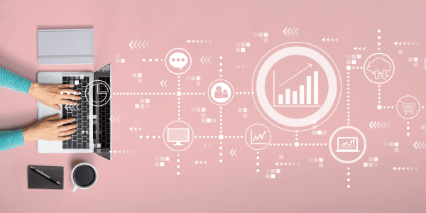 Feature image for the blog about AI in Marketing